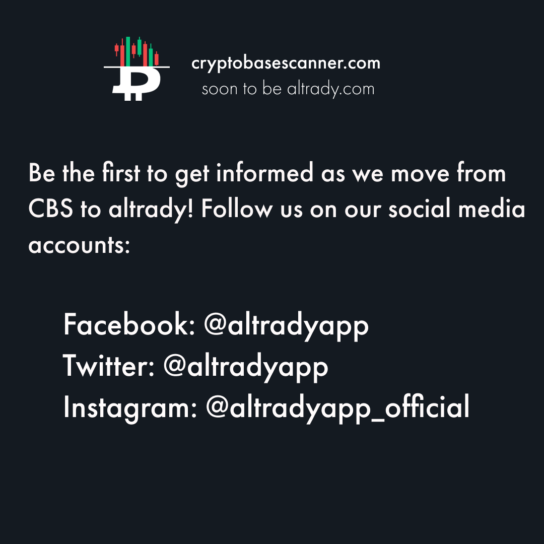 base_scanner's tweet image. Follow us on these socials to get the latest news and updates!
#cryptobasescanner #altrady #altradyapp 
#cryptoscanner #cryptotool #cryptotrading #cryptoexchange #cryptocurrency #cryptotrading #tradingbot #bitcoin #cryptomarket #bitcoinmarket #btcprice #cryptoexchange #cryptonews