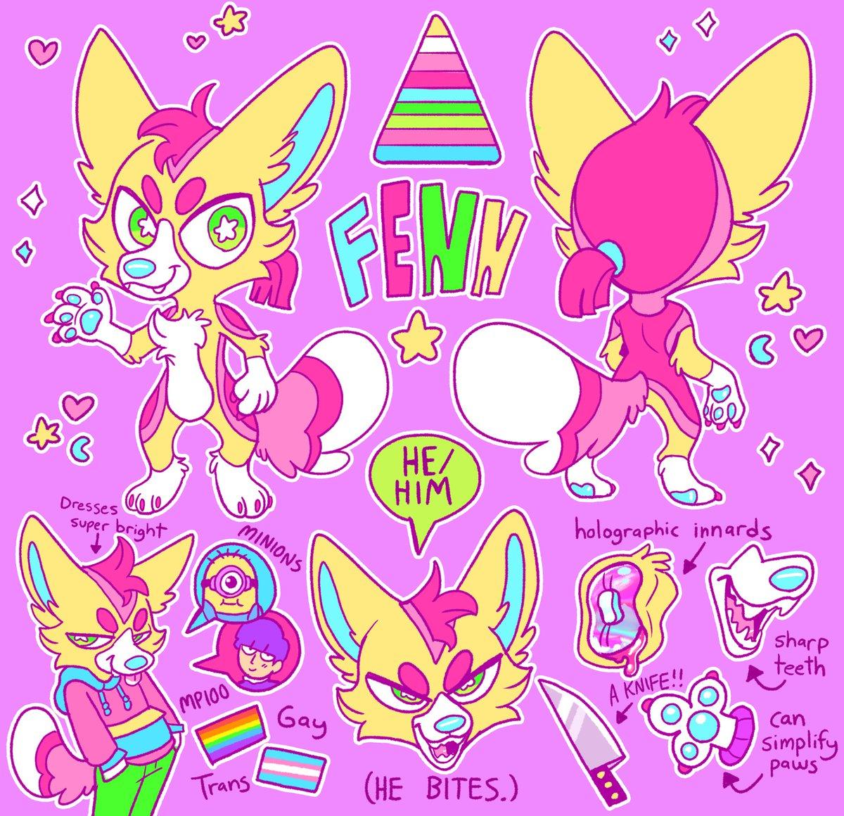 rainandmaple's tweet photo. Heyo, I'm Fennel, or Fenn for short! 💖 I draw cartoon animals, ruin anime also with cartoon animals, wreak gay havoc, and wield knives! Nice to meet you, and enjoy your stay!! 

My two sonas are Fenn the Fennec 🦊 and Nels the Mammalian Mantid!🐛 https://t.co/oZCrgC2EMQ