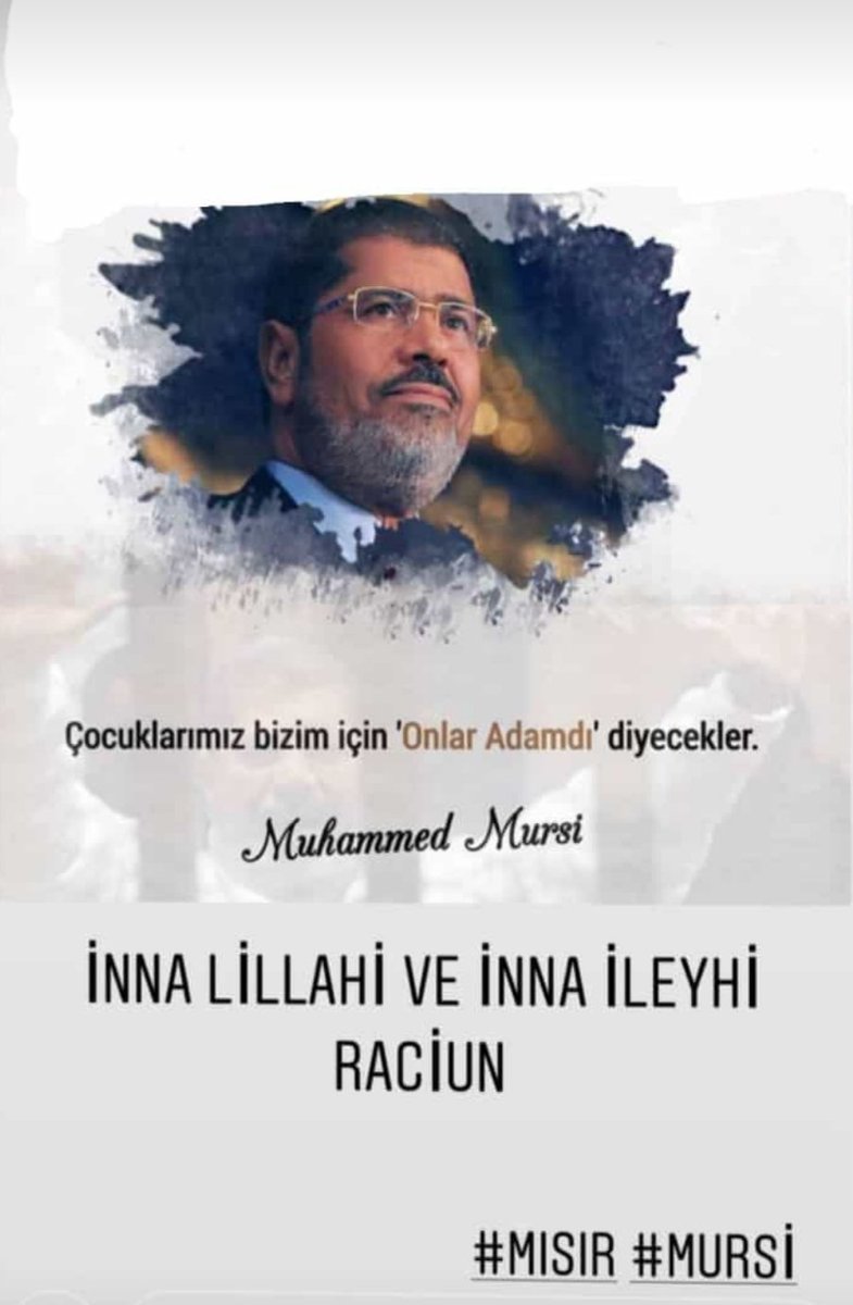 Duyduk duymadık demeyin Mursi şehadete yürüdü🌹🌹🌹

#MursiŞehitOldu