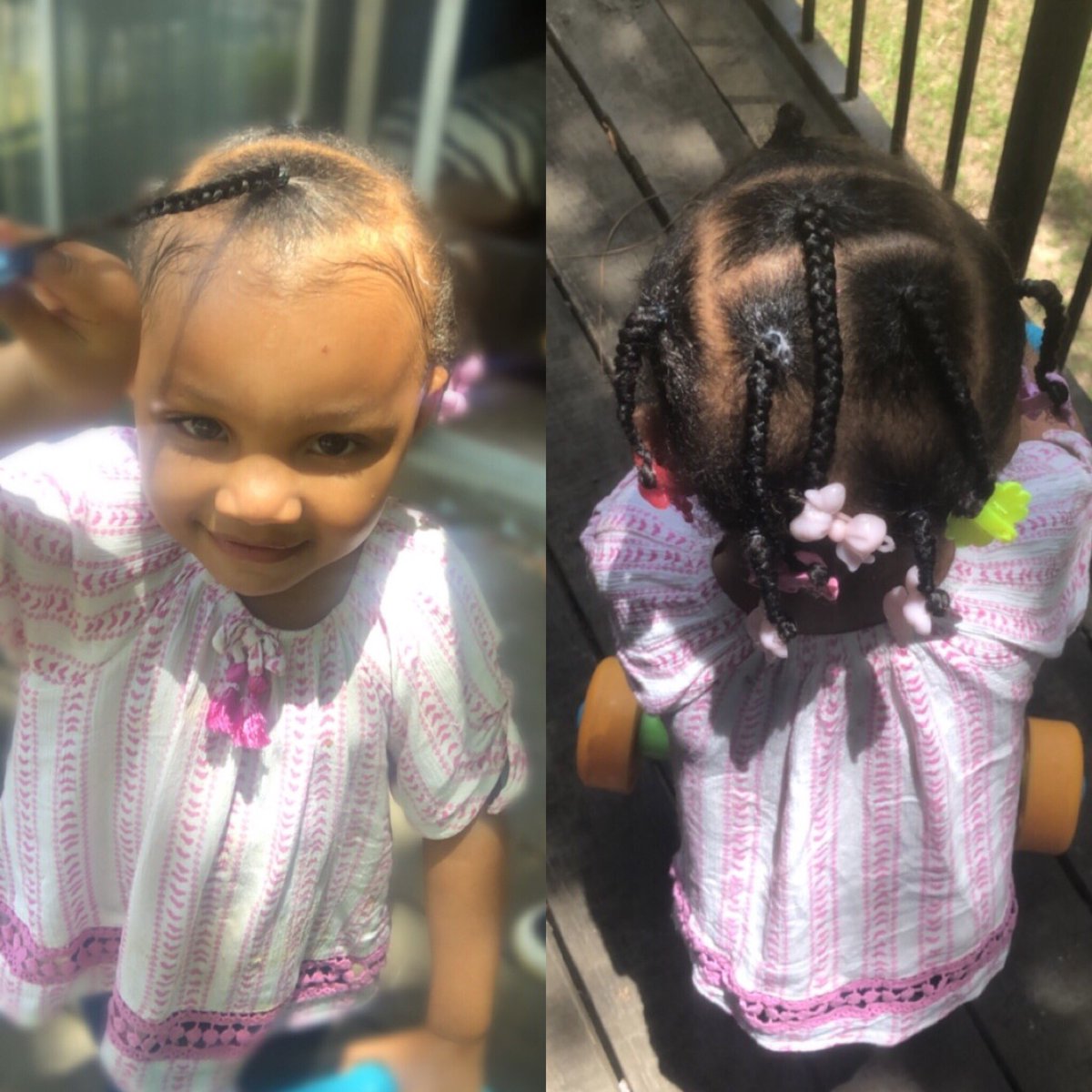 the1_cam's tweet image. Took #babyk #kamiyah to see the cows den I saw her hair and had to fix it #Expeditiously #dadysgril #realfather