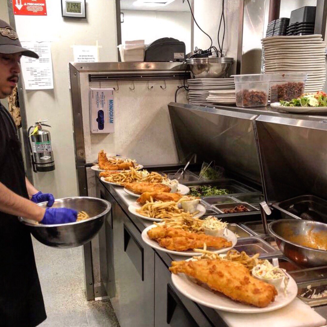SBBrewyard's tweet photo. Fish! Not just for Fridays!⠀⠀
⠀⠀
The Moby Dick of Fish & Chips available every day. Bring someone to share it with.
#EatLocal #pubfood
#BuiltToBrew #losranchosbrew #brewery #brewerylife #abqbeer #nmbeer #craftbeer #nmdarksidebrewcrew #nmbrewersguild #newmexico #drinklocal https://t.co/OLscBcr0Ft