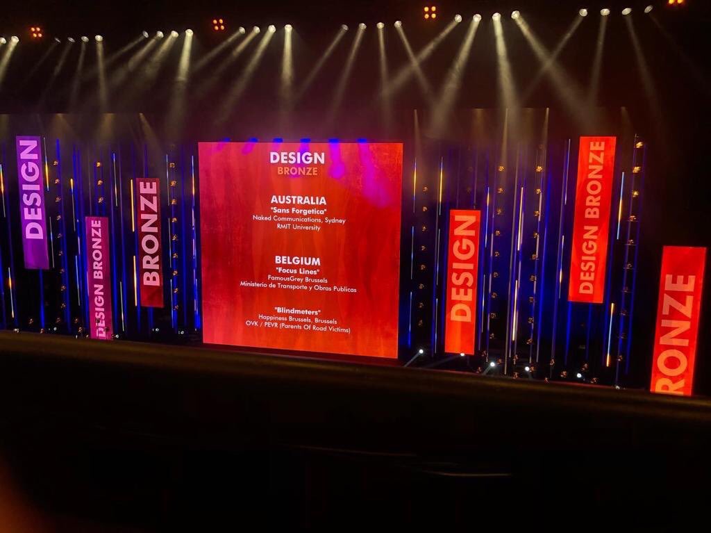 BRONZE LION at Cannes for Focus Lines!!! #roadsafety #canneslions #designthatsaveslives