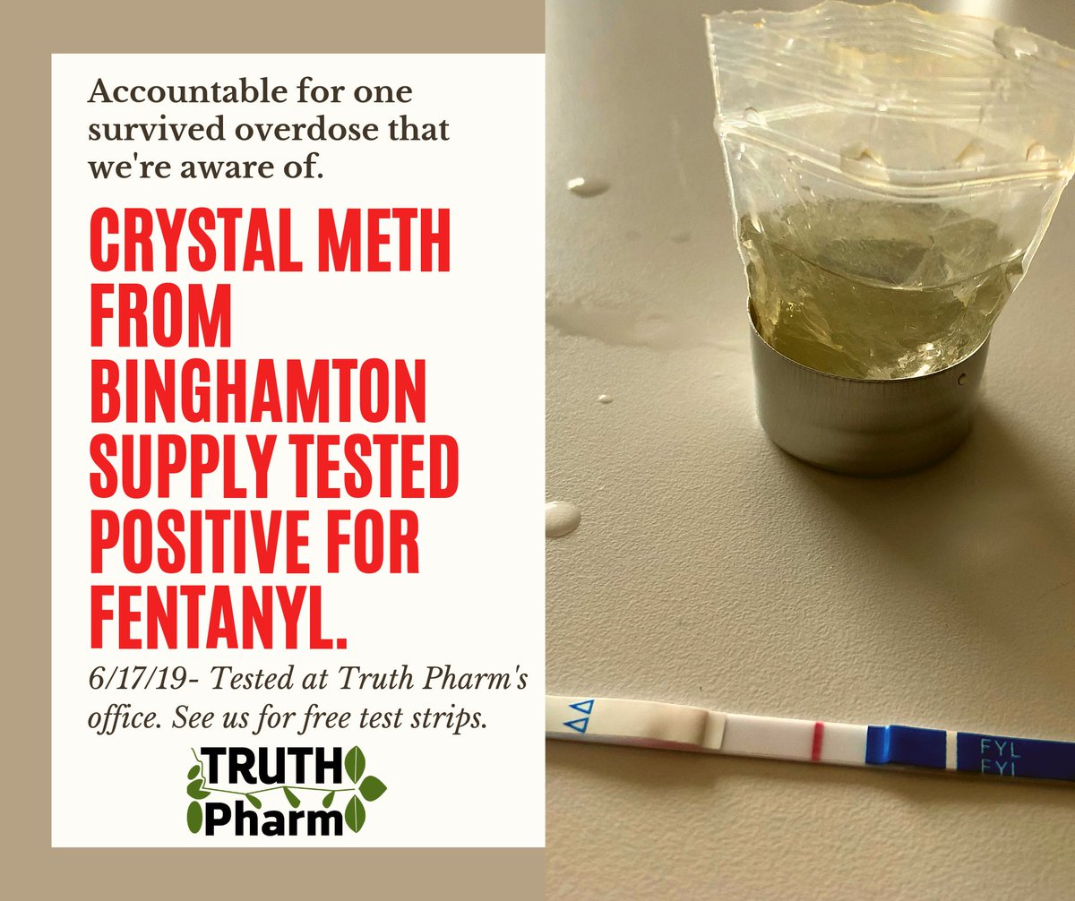 TruthPharm's tweet image. The gal I sat with at the hospital who #overdosed was only 17 yrs old. She used crystal meth which looked very clear, glass-like, unbeknownst to her, was laced w #Fentanyl confirmed by testing the residue today.

Thanks @onit4you for helping us to start our testing program.