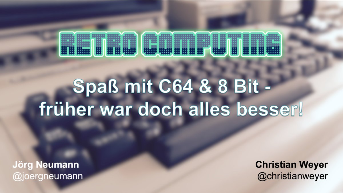 christianweyer's tweet photo. 🕹 "Retro Computing - Fun with C64 & 8 Bit"
#C64 #SX64 #Commodore #RetroComputing #Generation64 #8Bit
There will be real devices.
There will be love.
There will be fun.
There will be emotions.
There will be deep technical stuff.
Meet @JoergNeumann and me at #wjax2019 @jaxcon https://t.co/dMOgTrM95I
