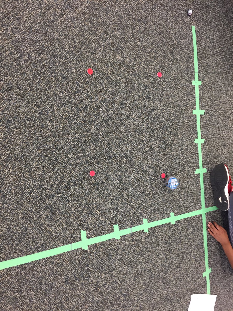 rebecca_ahlin's tweet image. Coordinate graphing and Spheros @brucetrailps  #grade7math