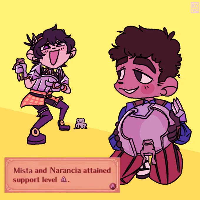 A-Support: They become friends and catch some frogs. Y'know, what friends do. 