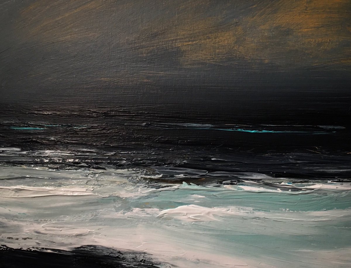 Ruth Brownlee. 
#StormySeaScape #StormBeachScape #Seascape
#BeautyInArt #AbstractSeaScape