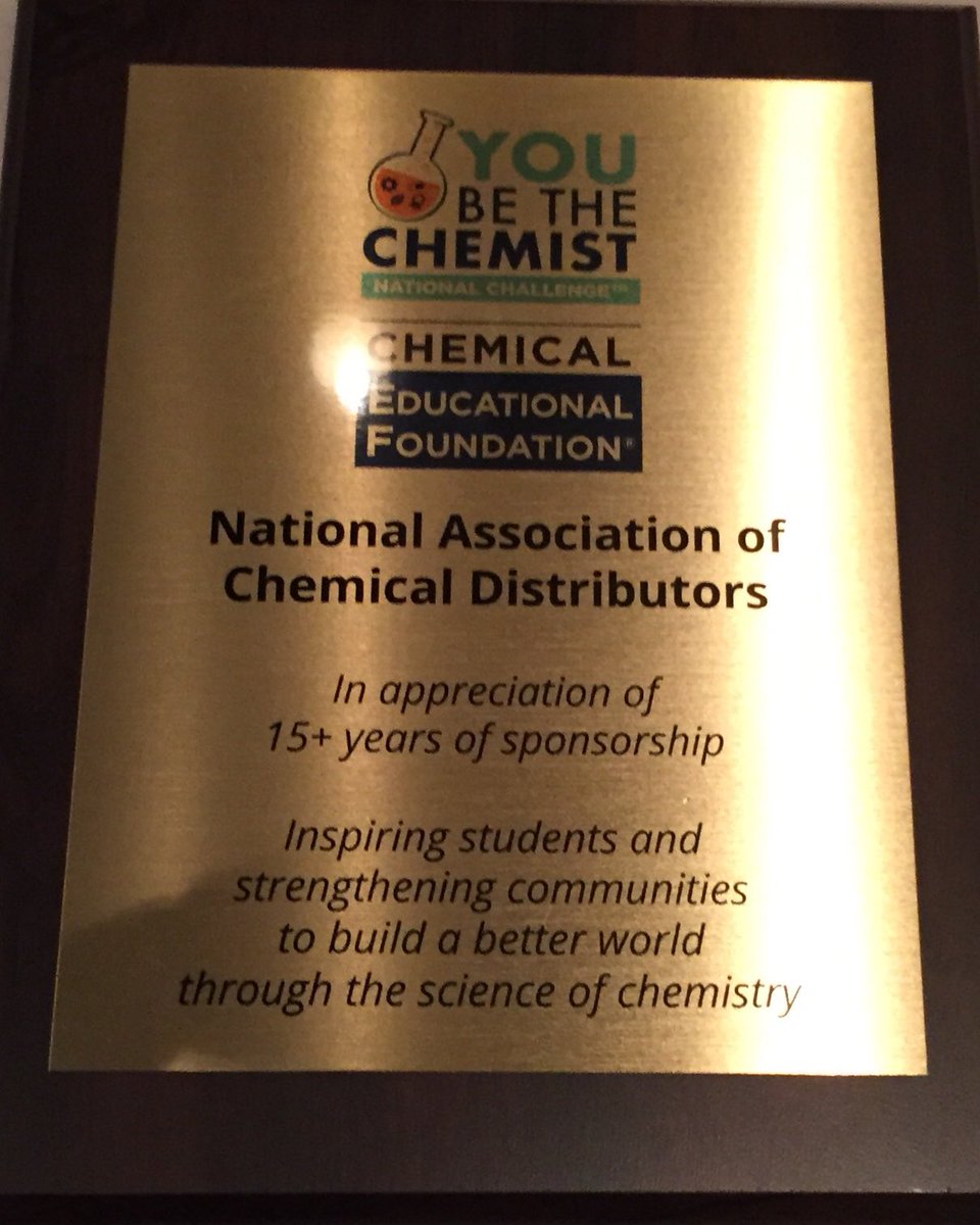 Glaser_Matt's tweet photo. @NACD_RD is thrilled to be a proud supporter of @chem_ed #YouBeTheChemist https://t.co/dwG6smrZ9t
