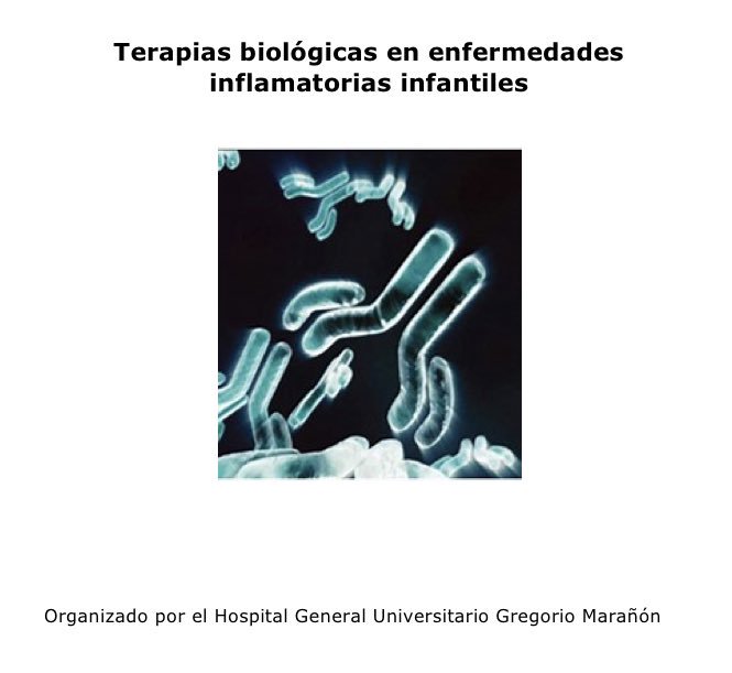 JCNietoGon's tweet photo. Las terapias biológicas son medicaciones muy eficaces que han cambiado el pronóstico y calidad de vida de muchos niños con enfermedades inflamatorias

Os invitamos a nuestra jornada multidisciplinar (reuma, digestivo, derma e inmuno-alergia) el próximo 26 de septiembre de 2019 https://t.co/79sxHcMbsp