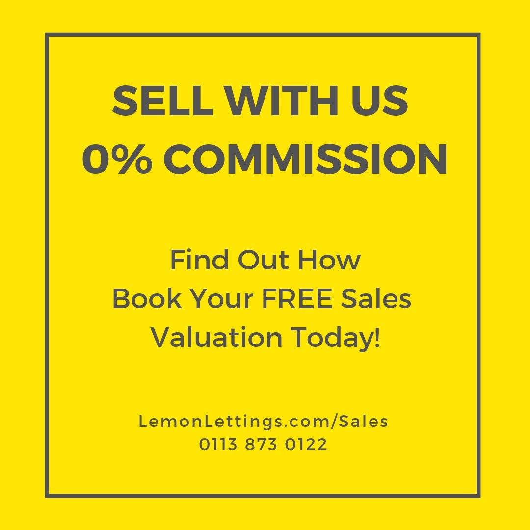 LemonLettings's tweet photo. Need to sell your property? Sell with us for 0% commission! 🍋🏡 #Property #Sale #Leeds https://t.co/GO9Q5pc6rK