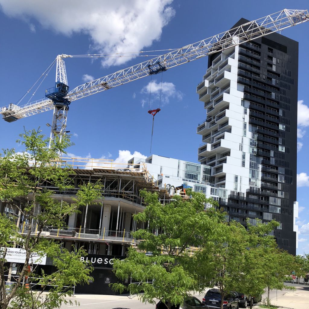 BluescapeMgmt's tweet photo. River City Phase 4 is into typical floors. Happy We The North Day everyone! #bluescape #construction #toronto @UrbanCapitalgroup #rivercity #extremearchitecture https://t.co/0rD5rpsb42