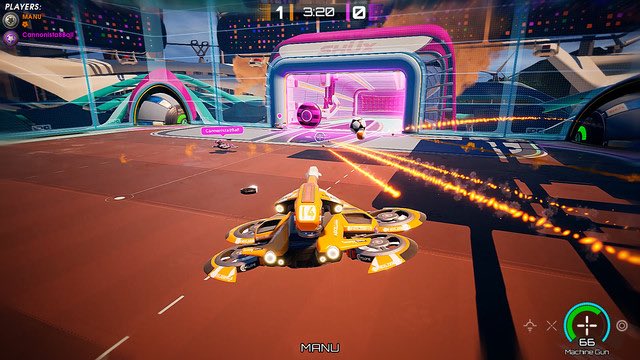 RTG_fest's tweet photo. Joining the #RTGFest indie lineup is Axiom Soccer! A stadium-based sports shooter, mixing elements of soccer and pool with classic shooter-skills and weapons! Get your hands on it this summer when @GamesEarthbound bring it to Resonate! https://t.co/8DgtkprcIX