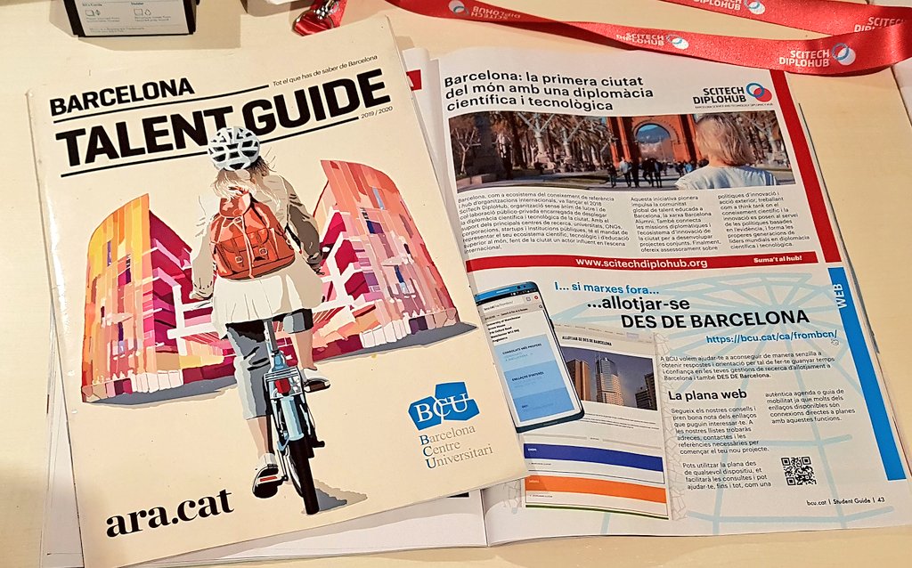 SciTechDiploHub's tweet photo. 🗞 @SciTechDiploHub is featured in the new #BarcelonaTalentGuide published by @diariARA! Don't miss this great magazine promoted by Barcelona University Center (#BCU). https://t.co/8i32gIi2zk