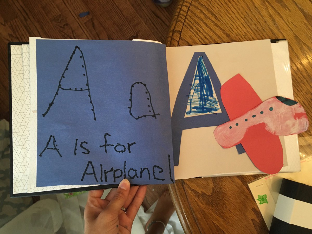 KyleeMclafferty's tweet photo. The preschool kiddos that I babysit love to read alphabet books, so they are super excited  to be making their own this summer! https://t.co/moTXPD821J