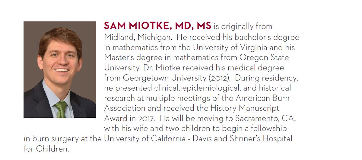 UMN Surgery (@umnsurgery) on Twitter photo We are #UMProud of our recent <a href="/umnmedschool/">UMN Medical School</a> surgical residents. Looking forward to following Dr. Miotke's career as he begins a burn surgery fellowship at <a href="/shrinershosp/">Shriners Children's</a> at the University of California. We are #UMProud of our recent <a href="/umnmedschool/">UMN Medical School</a> surgical residents. Looking forward to following Dr. Miotke's career as he begins a burn surgery fellowship at <a href="/shrinershosp/">Shriners Children's</a> at the University of California.