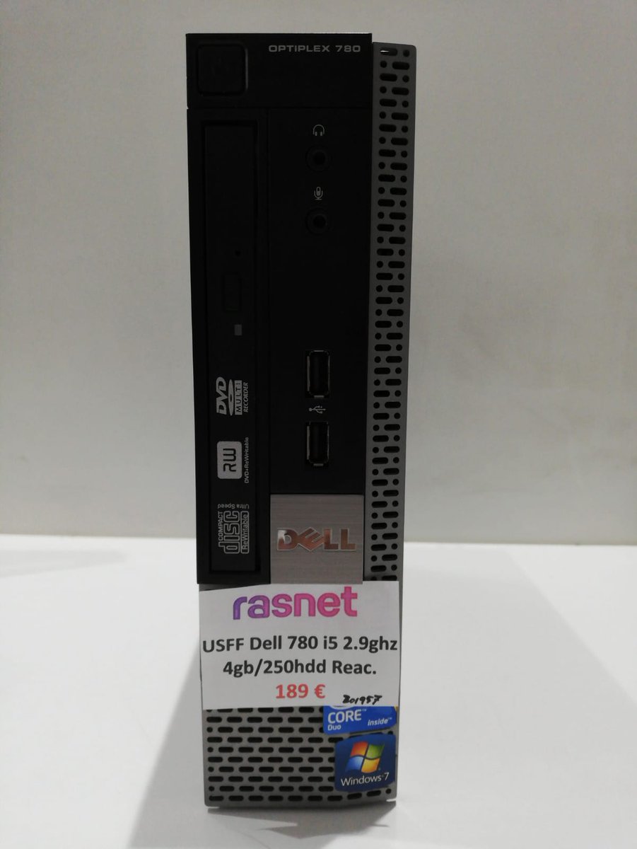 RASNETinformati's tweet photo. Equipos reacondicionados #ordenador DELL i5_4ªgen. 4GBRAM 250HDD 💻🇪🇸🇬🇧https://t.co/X2wKWGwC12  #informática en Málaga https://t.co/JwLui83PHf