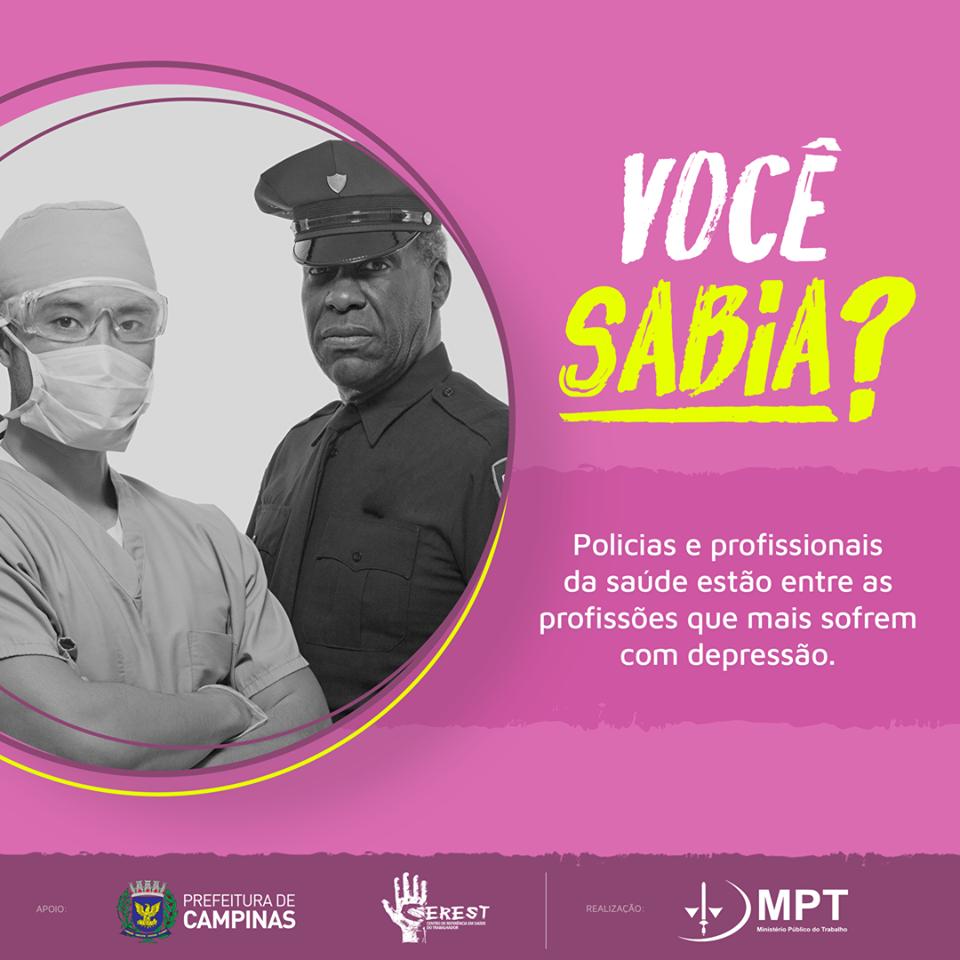 MPTrabalho's tweet photo. Profissões que possuem alto nível de estresse e pressão são mais propensas a oferecer riscos à saúde mental do trabalhador e causar transtornos mentais. Porém, mesmo que você não exerça um trabalho nessa área, fique sempre atento. 
#ADorPodeTeMarcar #SaúdeMental #Codemat #MPT https://t.co/aoihE6ySdI