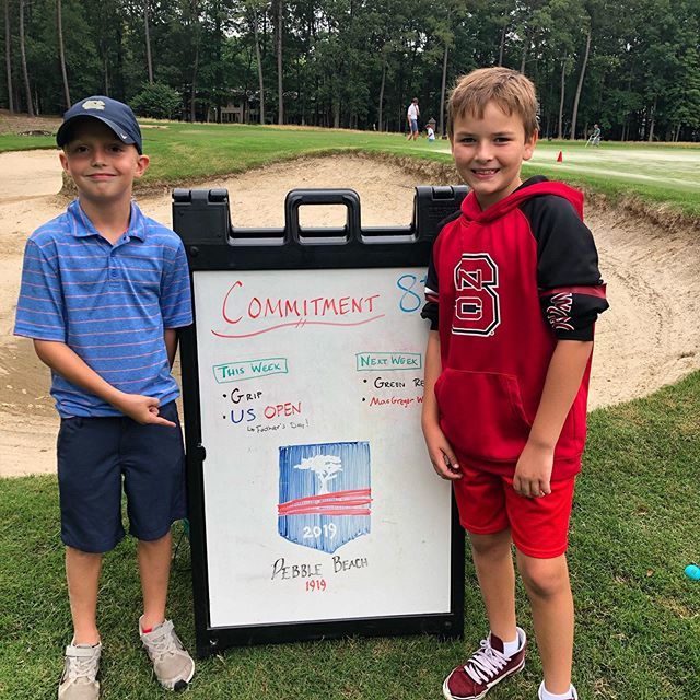 MBrooksPGA's tweet photo. US Open putting challenge winning duo⛳️🏌🏼😃 https://t.co/L6NAhTrnTA