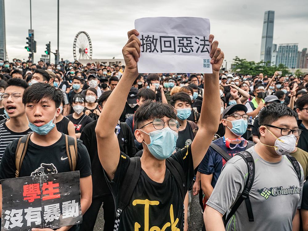 pro-democracy protest march in Hong Kong