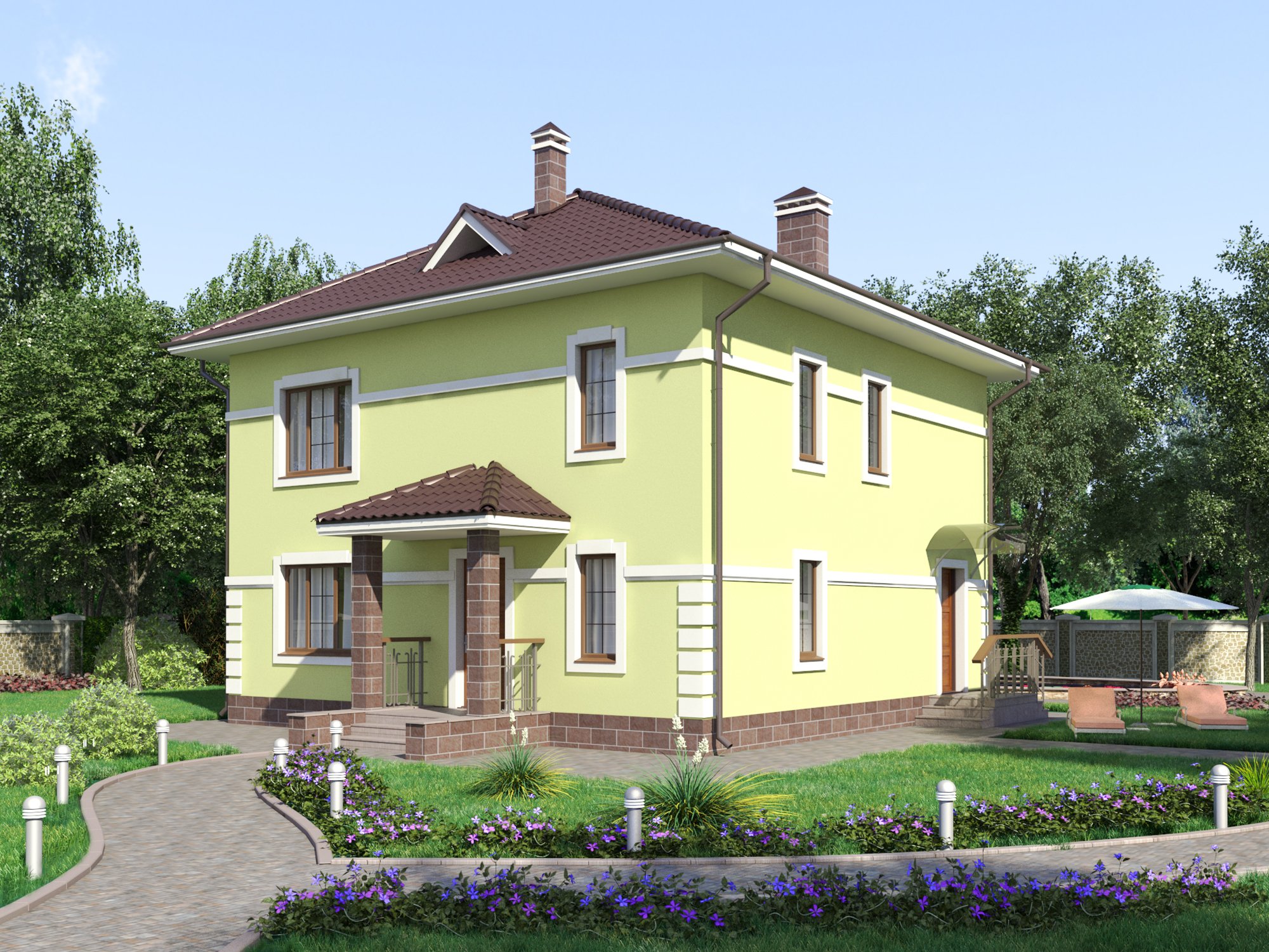 Дома из газобетона 10х10 двухэтажный