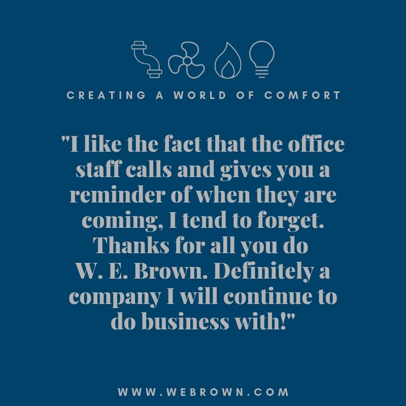 At W.E. Brown we do our best to keep you informed and educated throughout every project so that you can worry less and get back to enjoying the comfort of your home. 🤗