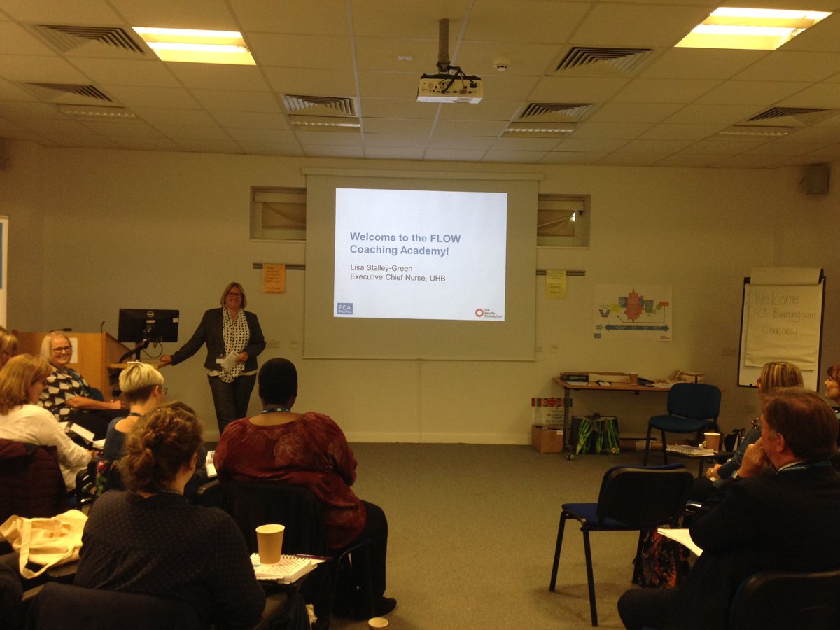 BirminghamFca's tweet photo. Thought-provoking first day @BirminghamFca 6 pathways, 20+ coaches and the Faculty with support from Nicola @FCA_coaching! A fantastic introduction from Exec Chief Nurse Lisa Stalley-Green. Can't wait for day 2! @claremhassan @uhbtrust @UHBTherapy @stalleygreen https://t.co/tZqeohJKpw