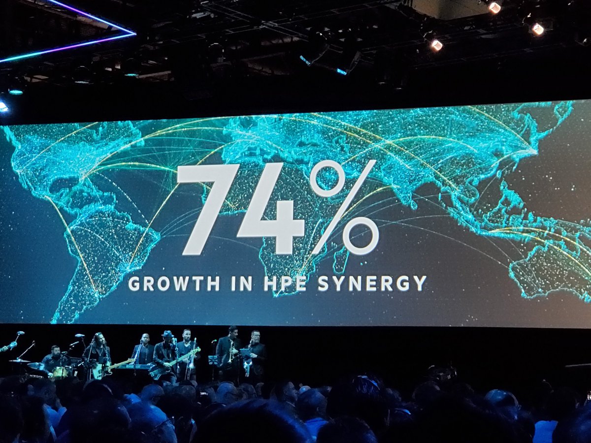 HPE's <a href="/pmhunter1969/">Paul Hunter</a> kicks off #HPEPartnerSummit with prior year growth numbers. Big growth in new products, as you would expect. #HPEDiscover