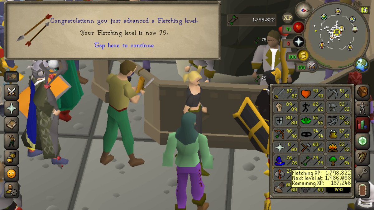 GuruOsrs's tweet photo. Missed 76 but here is an update on fletching!! https://t.co/Tu2ICi8ySc