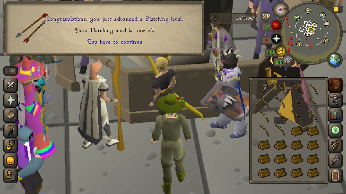 GuruOsrs's tweet photo. Missed 76 but here is an update on fletching!! https://t.co/Tu2ICi8ySc
