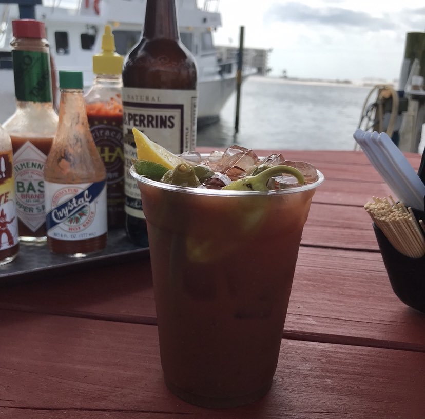 Case of the Mondays? We got you. #bigredgrill #bloodymary  #fishtacos