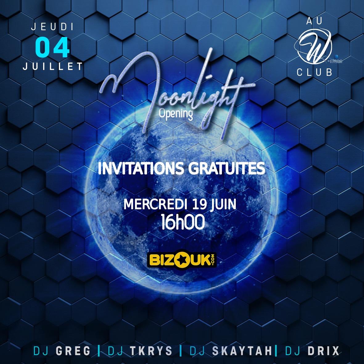 Moonlight_Fwi's tweet photo. Moonlight Opening, le jeudi 4 juillet au W Club, un rendez-vous à ne pas manquer. https://t.co/z9AZlIINni