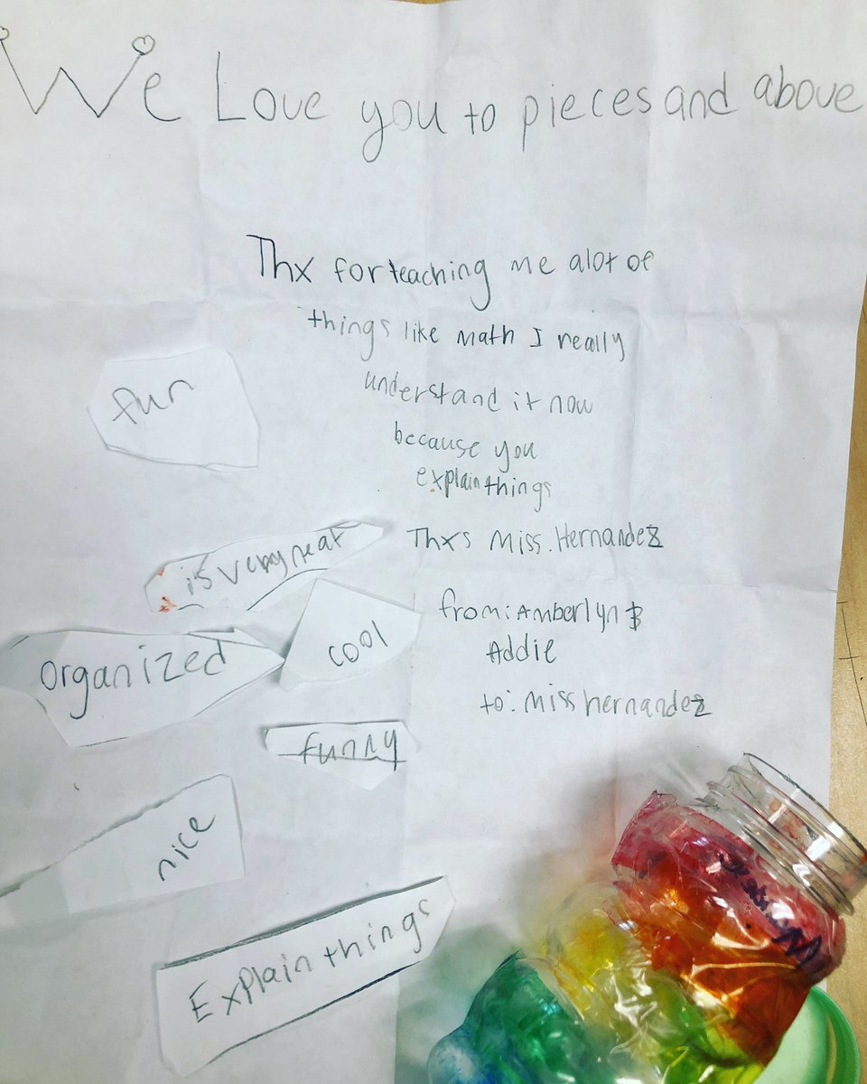 Day one of Math Camp and a couple of sweet kiddos left this on my desk. My own little dose of motivation ❤️#SummerSchool #WeGotThis #iteachmath