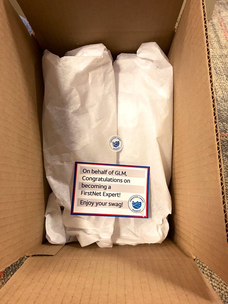 shannonolson29's tweet photo. GLM FirstNet swag bags are on their way to our experts!! Are YOU certified yet?! #WeAreGLM #BizExpert #FNexpert @TomMonahan10 @GreaterLakesMkt @fjdevereux https://t.co/f6InBhr3EG