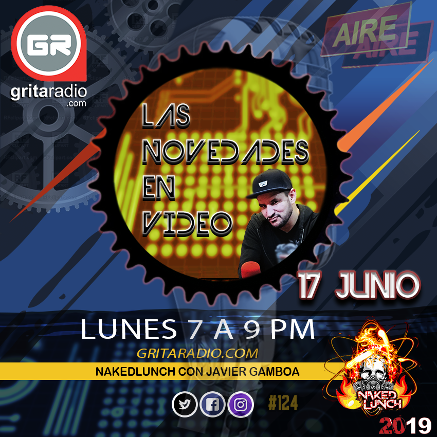 nakedlunchgr's tweet photo. HOY Lunes 17 Junio #programa124, 24 grandes videos @MaxChinasky @blackdogprowl @Ultraman_Mx @lavidasomos @KillTheTV2 @qbo @heathummingbird @WinterHavenMX  @voxfractal @Rosideral @sickCarnival @_EverLight @NuncaDigasMuere @nexus_band @ciudaddegnomos @GritaRadioMusic y más! https://t.co/v1KeDmAltS