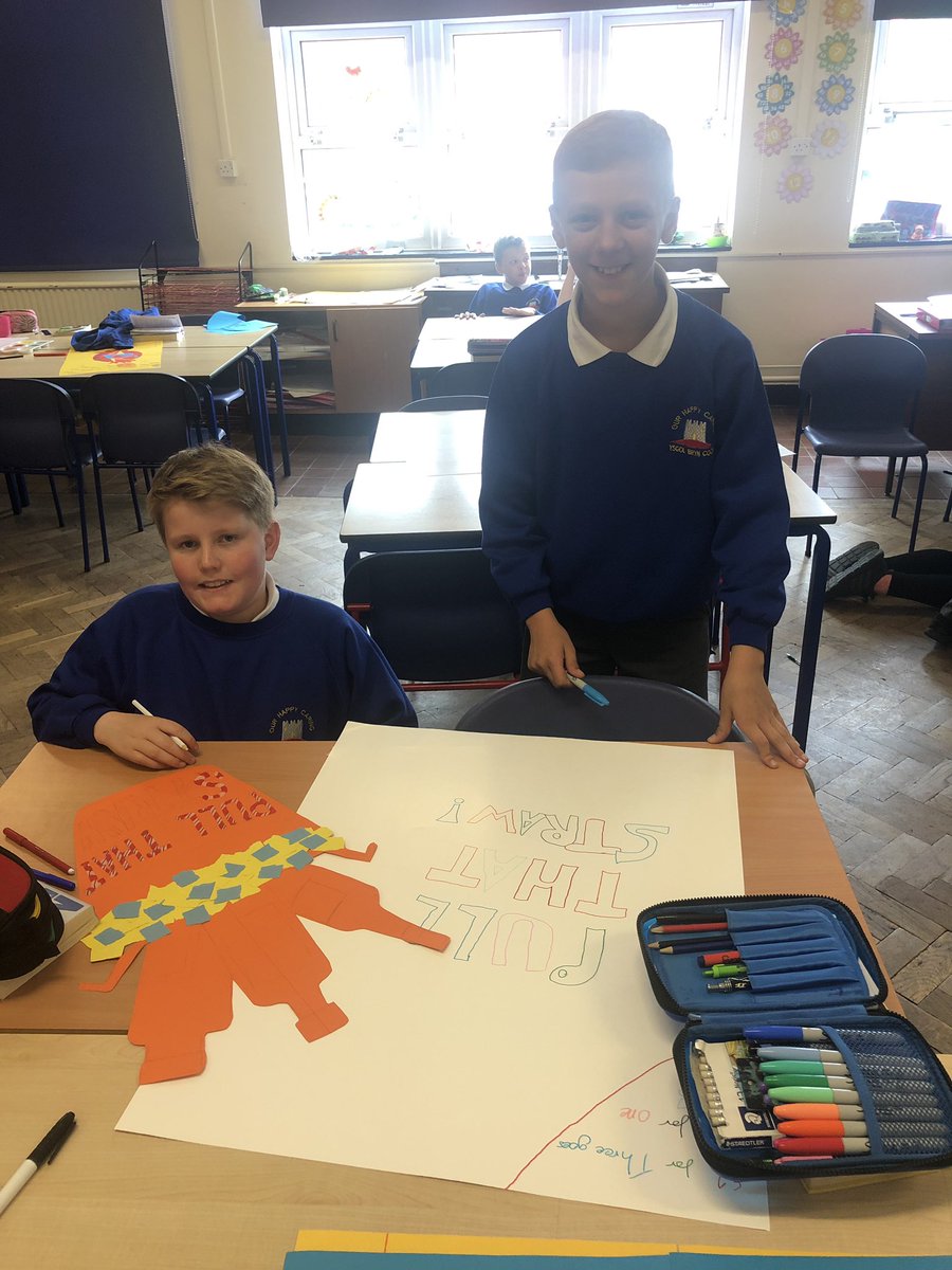Year6BC's tweet image. Summer Fayre poster making for their stalls! #6LD