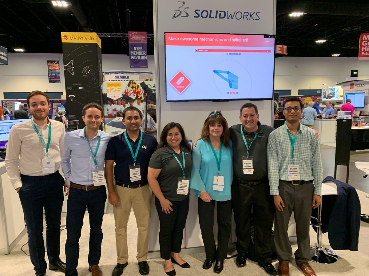 SaraJunghans's tweet image. The #WorkForceoftheFuture team #DassaultSystemes and @SOLIDWORKSedu at #ASEEAnnual2019