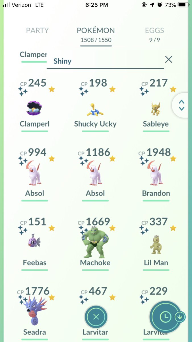 The_Go_Gang's tweet photo. Finished Pokémon Go Fest with 20 shinies! I got a shiny horsea before we left (which I evolved). The weather was rainy but with the overcast sky and the cool temps, I’d say it was almost perfect Pokémon Go weather! @PokemonGoApp @NianticLabs #PokemonGo #PokemonGoFest2019 https://t.co/VXb4QJgops