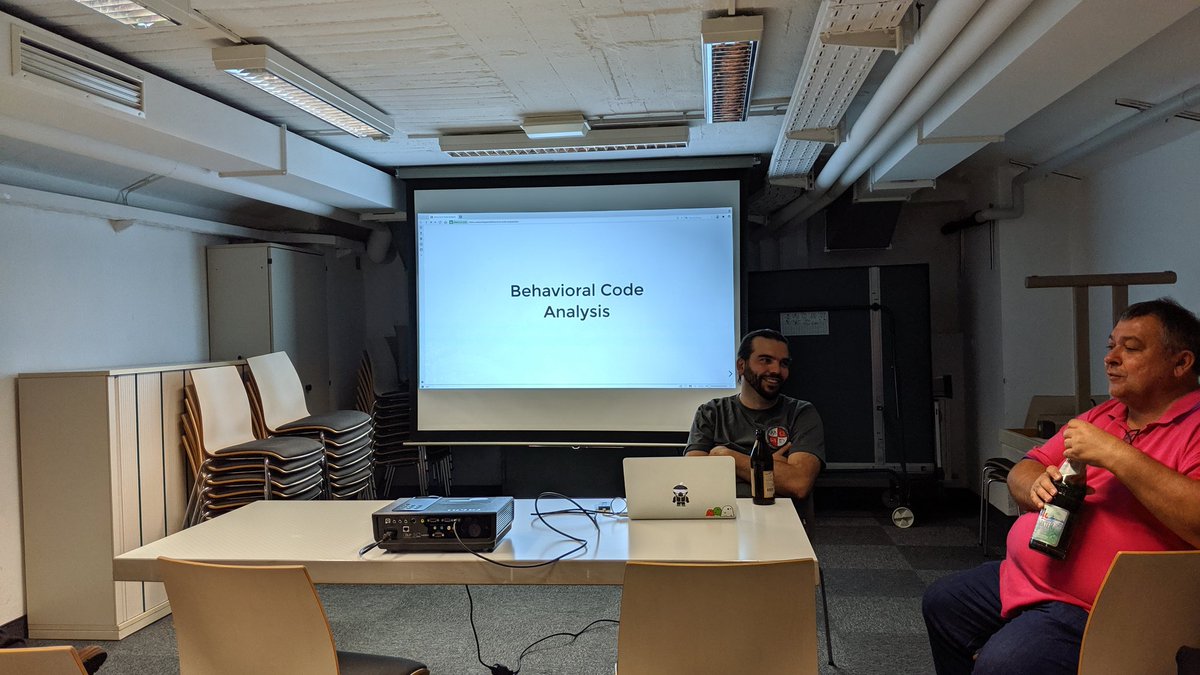 ChristophWelcz's tweet image. Thanks to @sd_alt &amp;amp; mewi for their inspiring talks about behavioral code analysis and light speed! #Hackerkegeln @SCC_at_DATEV 😍😍😎😎