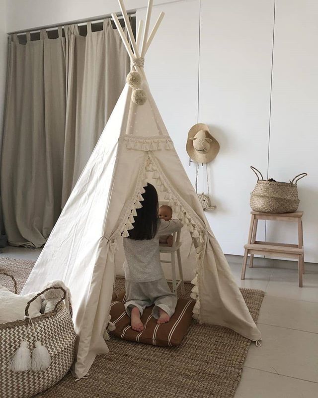 So many activities happen when you free you imagination! Love to see children playing, cause they have no boundaries, not until we set some.

More teepees at minicampshop.com 🌟 bit.ly/2IImceg