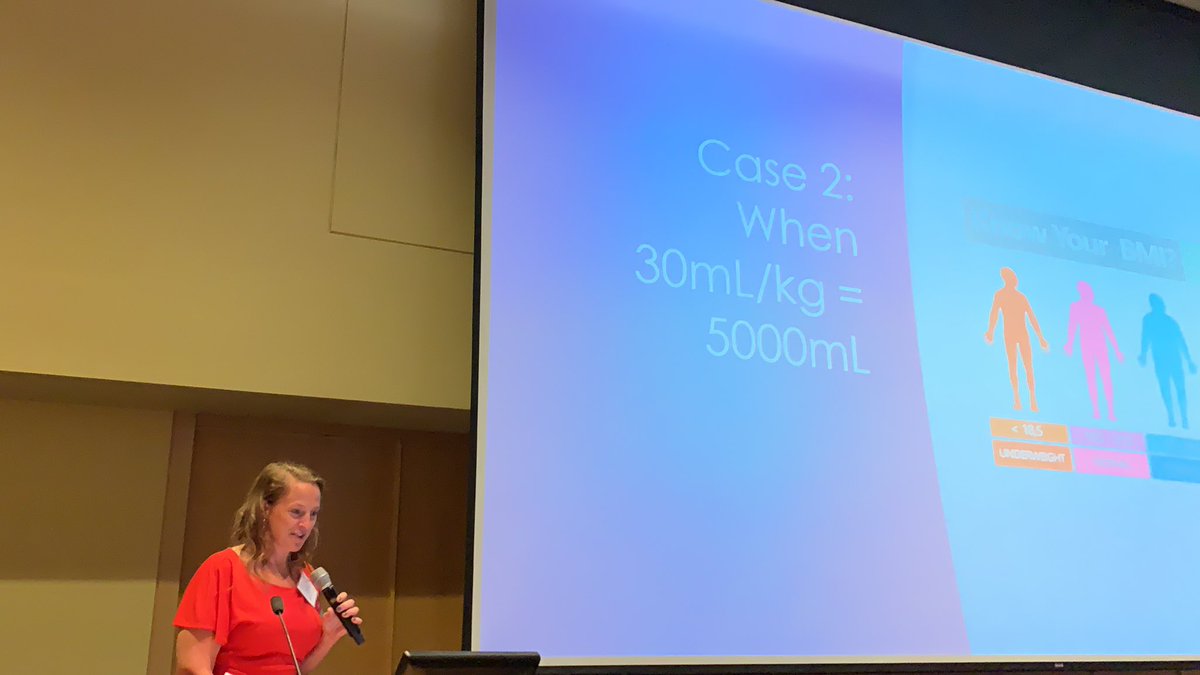 _amadae's tweet photo. Case Studies with Laura Quinnan from @NWHospSeattle - continue to administer 30mL/kg for those with history of CHF and closely monitor of course #SepsisInSeattle2019 https://t.co/17lywZUEGq