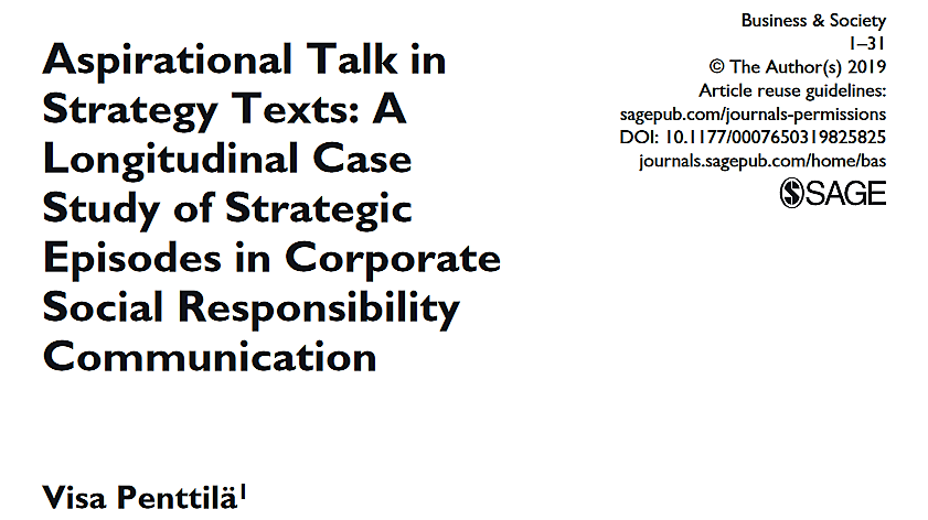 BASeditors's tweet photo. New study by Visa Penttilä @AaltoBIZ #CSR #CSRcommunication https://t.co/LmJiLzrAj7 https://t.co/rrwO2A1w3J