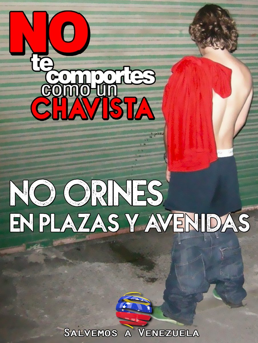 Armagedom8D's tweet photo. @TVesAlDia #Venezuela Excelente campaña de concientización social
NO TE COMPORTES COMO UN CHAVISTA
#YoGanoConTves #CopaYPremiosXTVES #chavismo #CHAVISTA  #Caracas #Barcelona #Miranda #Carabobo #Aragua  #BonoPuebloIndependiente #CopaAméricaXTVES https://t.co/GJA902RyAg