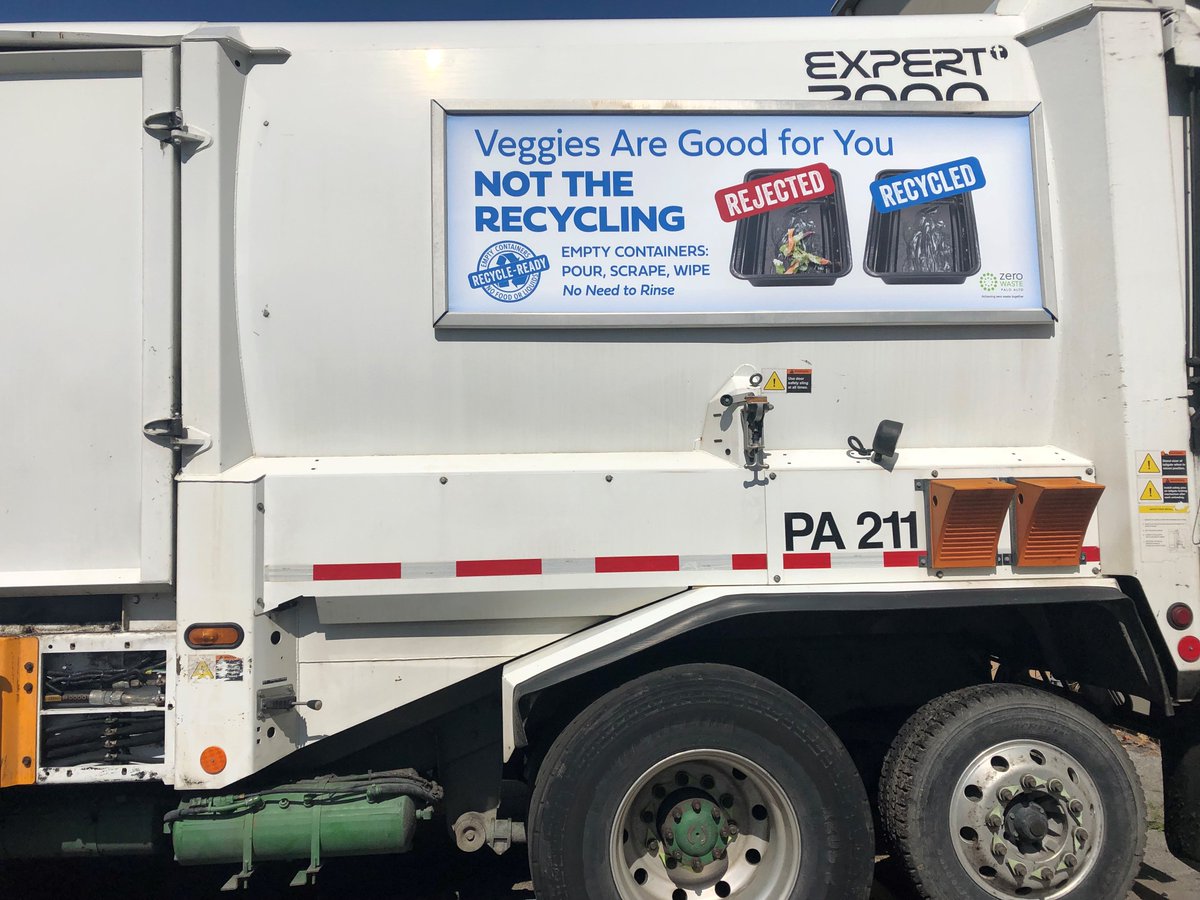GreenWastePA's tweet photo. So it's also #NationalEatYourVegetablesDay , and we just so happen to have signs on our trucks to encourage you to do just that! If you have to toss some veggies, remember your trusty green compost bin! 
#compost #veggies #goodforyou #greenwastepa #paloalto #recycleready https://t.co/JYMV92vNmc