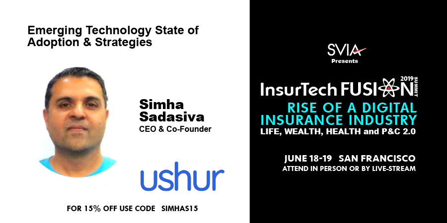 ushurInc's tweet photo. Ushur will be at @SVIAccelerator's #InsurTechFUSION 2019 conference tomorrow and Wednesday. Be sure to listen to CEO Simha Sadasiva's panel discussion and stop by Ushur's table to learn about the role that Ushur can play in your company!

#InsurTech # AI #DigitalInsurance https://t.co/aJXiAU9D6c