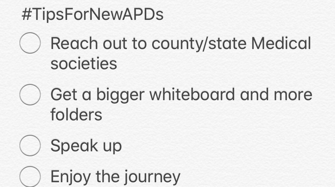 DrJRMarcelin's tweet photo. Wow. I posted this on Friday and did not anticipate this outpouring of support and well wishes. Tried saying thanks individually but couldn’t keep up. THANK YOU all for your encouragement, it means so much! 🙏🏽 I am ready for this next step and won’t forget your #TipsForNewAPDs https://t.co/g80CStrPj0