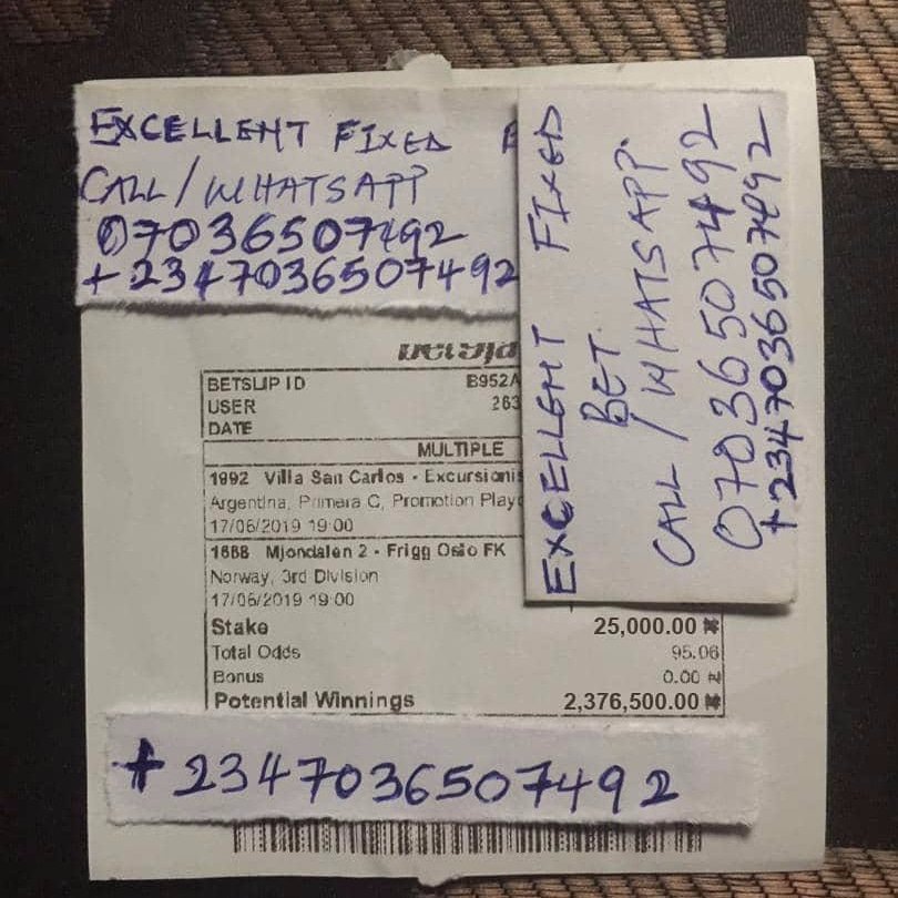BetExcellent's tweet photo. IT EITHER YOU WIN OR YOU WIN NO CHANCE FOR FAILURE!!!! HE WHO TRIES IS A WINNER💵💴💵💴💵💴
07036607492
+2347036507592
Thanks to all my subscribers for trusting me. More bags💰💰100% guaranteed result #usa #france  #kenya#Nigeria #sportsbetting #sports  #fixedmatch  #bet #g https://t.co/oHJP7T0yzU