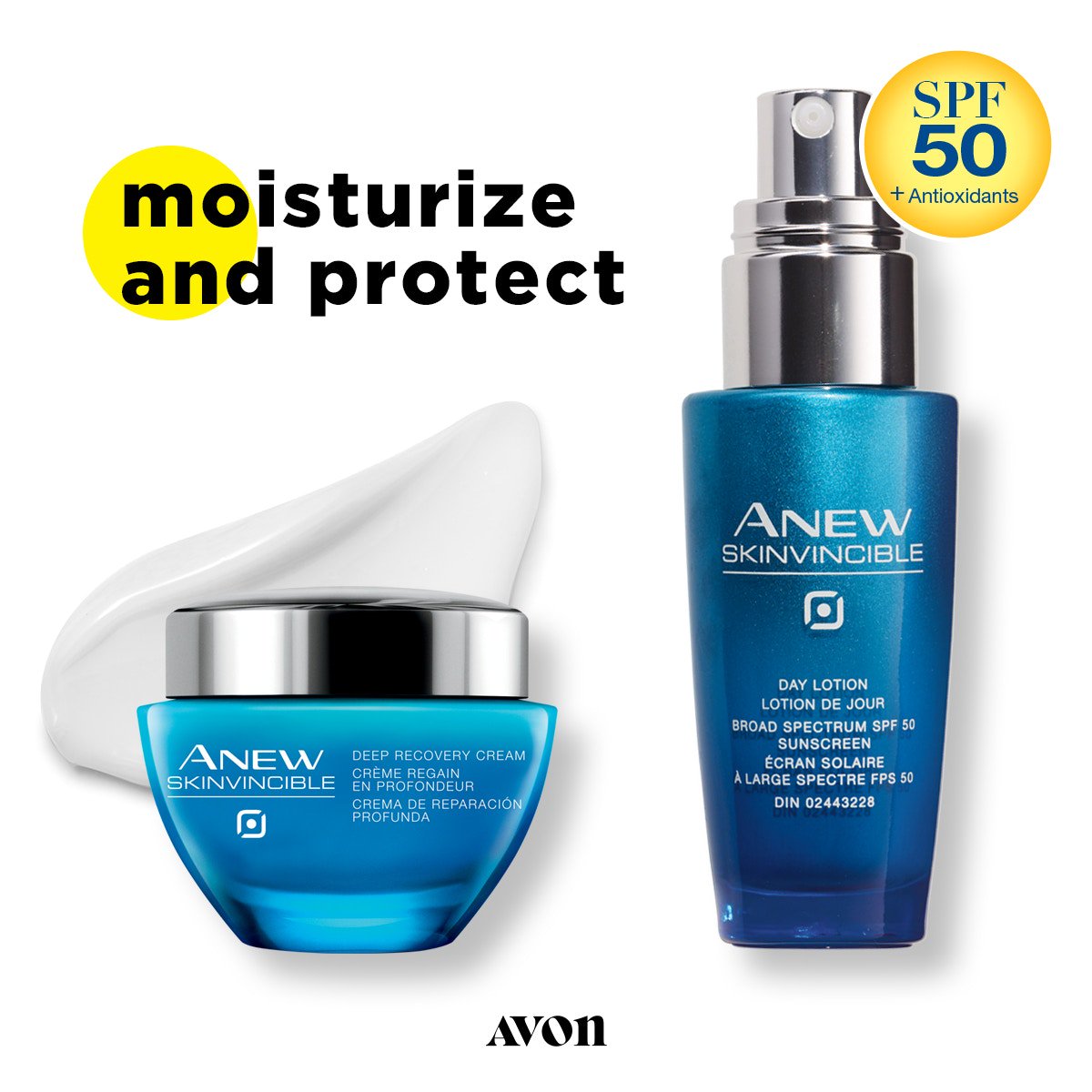 SouthernMama47's tweet photo. Add our Anew Skinvincible set to your daily regimen! Only $20.99 each
🌝Day lotion for 24-hour moisture with the highest level of SPF 
🌚Deep Recovery Cream to reduce the look of age damage with advanced antioxidant complex! 
#MoisturizeMonday https://t.co/L8xTmmFHcO