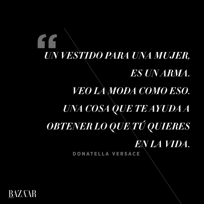 HarpersBazaarmx's tweet photo. En palabras de Donatella Versace✨:
#BazaarQuotes #ThinkingFashion https://t.co/Z5tB4QwgF8