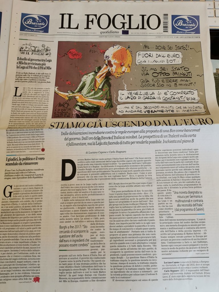 Giannaway's tweet photo. Fuori da #euro e #Europa solo chi esporta si salva.
Il #Sud Γ¨ #spacciato. https://t.co/5rDGJukXK1