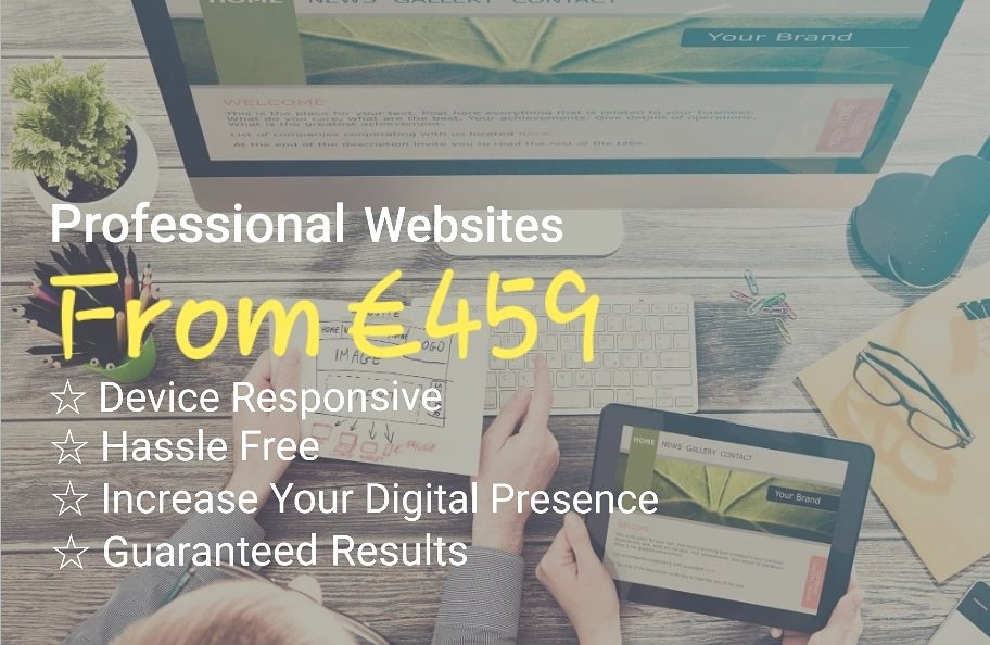 BttDevelopment's tweet photo. 💯 Guaranteed Results! 💯
💳💰 Payment plans available 💰💳
FOR JUST €459, YOU CAN GET:
☑️ 5 page layout
☑️ 1 year www. registration &amp; hosting
☑️ Devices Responsive 
☑️ Social media &amp; Google maps connection
☑️ Chat enabled 
☑️ Business email 
☆ AND MORE ☆
#websites #designer https://t.co/urAIJqpeHm